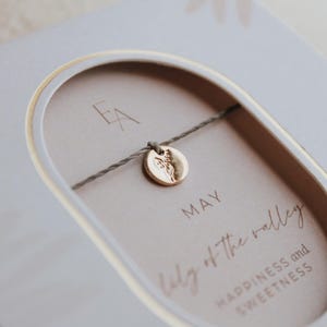 Lily of the Valley Flower Bracelet, May Birth Month Jewelry, Meaningful Gift for Daughter
