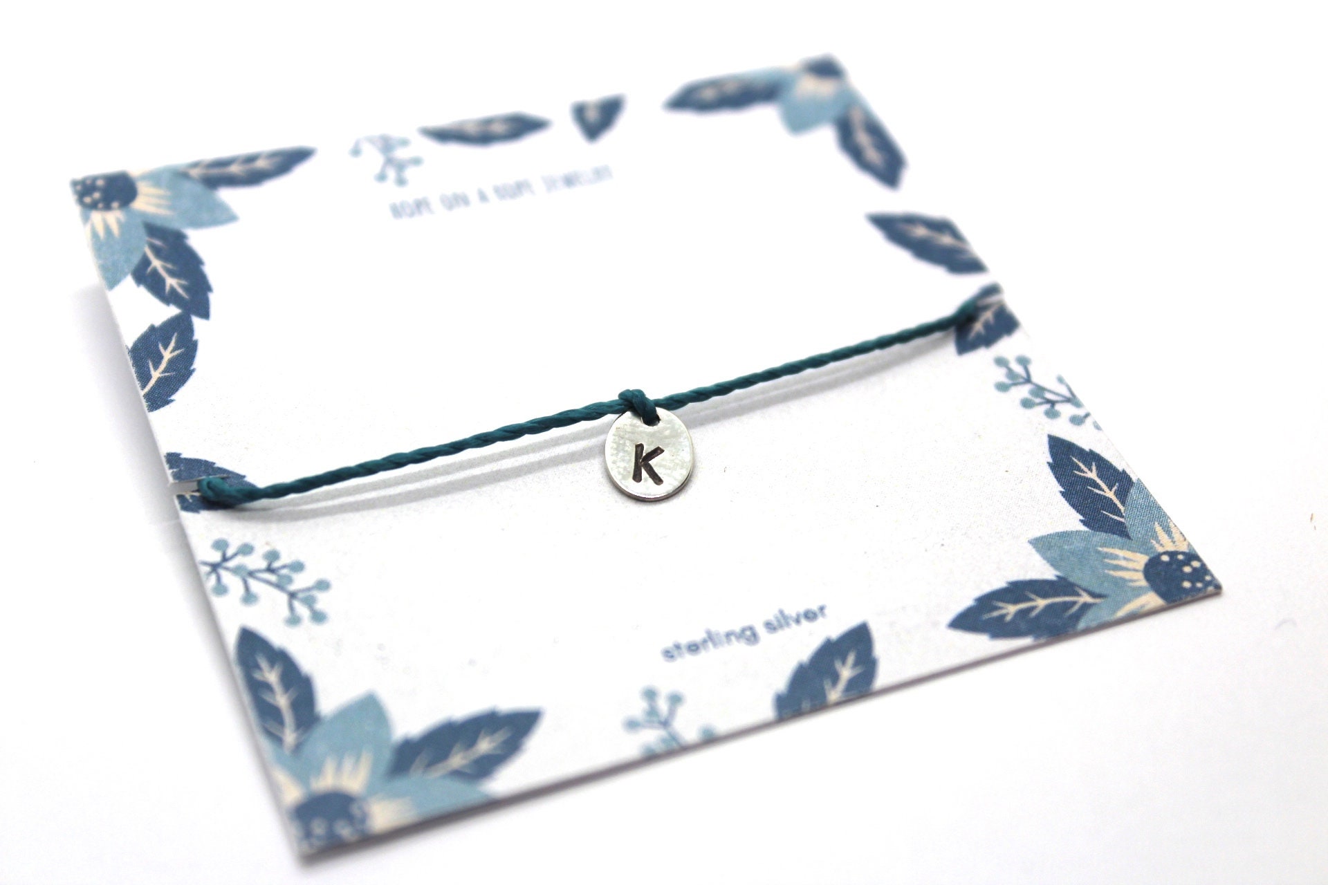 Initial Cord Bracelet- Mom Jewelry