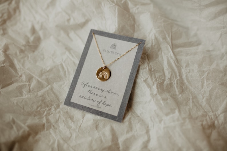 Rainbow Necklace Meaningful Gift for Friend Simple Gold Necklace