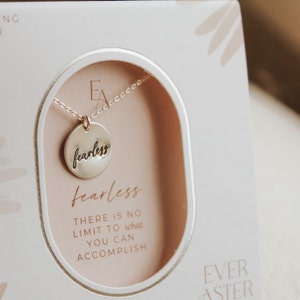 Fearless Necklace: Hand Stamped Sterling Silver Script Jewelry