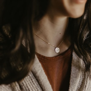Gold Filled Butterfly Necklace: Hand Stamped Sterling Silver Charm