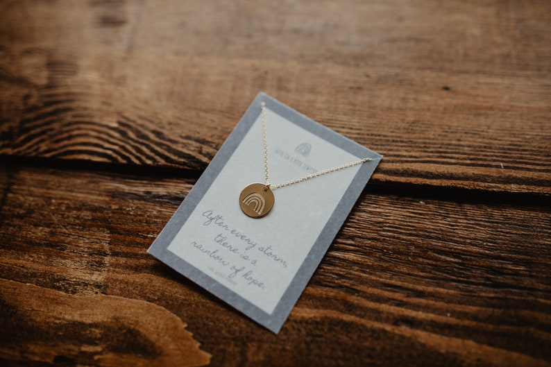 Rainbow Necklace Meaningful Gift for Friend Simple Gold Necklace