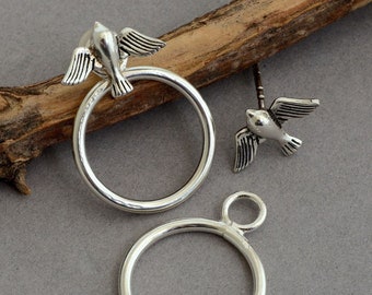 Boucles d’oreilles en argent sterling peace dove boucles d’oreilles cerceau veste d’oreilles boucles d’oreilles à clous d’oiseaux boucles d’oreilles avant arrière boucles d’oreilles à deux côtés colombe cadeau de Noël oiseau d’amour oiseau