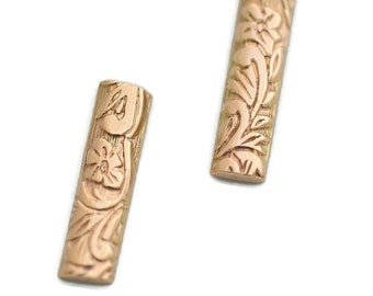 14k riempito piccolo oro orecchini a perno contemporaneo orecchini di fiori semplici leggeri bar post borchie minimalisti per le donne