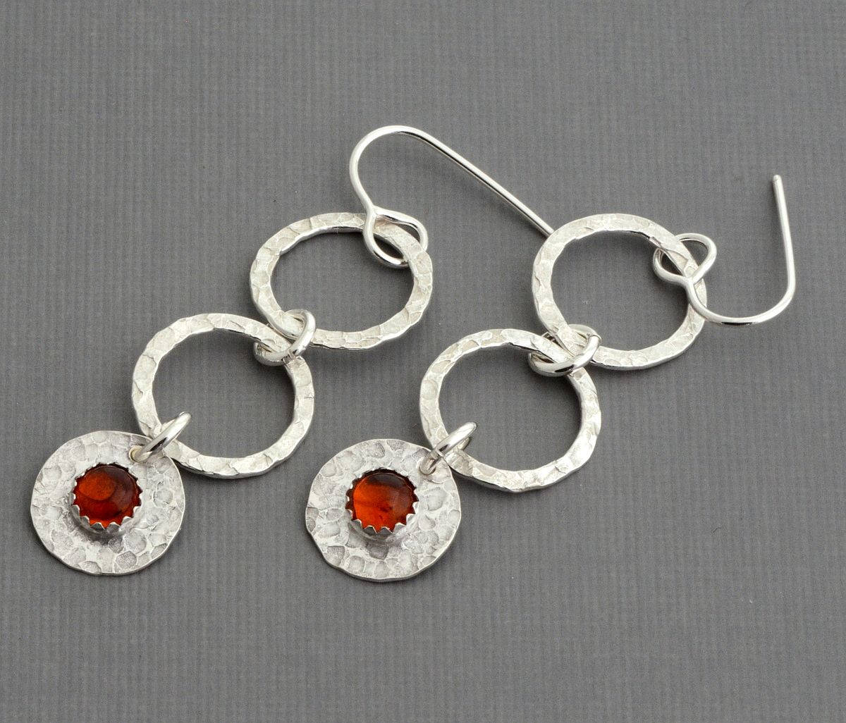 Genuine amber earrings little dangle multiple hoop earrings Etsy