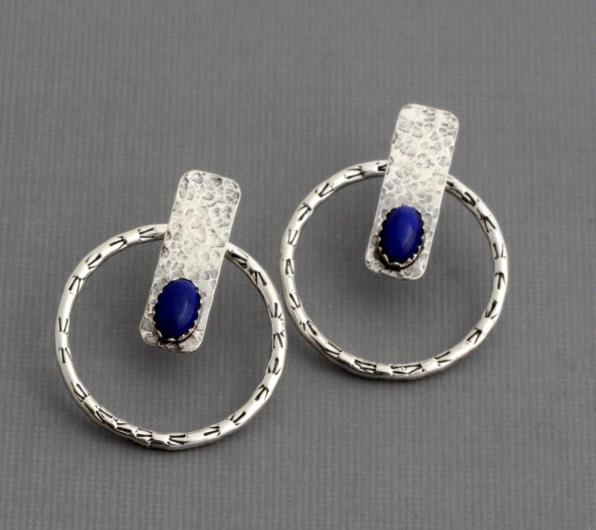 Sterling silver ear jacket earrings front back earrings double Etsy