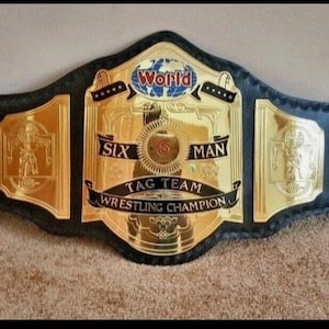 World Six6 Man Tag Team World Heavyweight Wrestling Championship Belt Adult Size