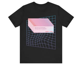 Error: Brain Not Responding - Funny, Vaporwave, y2k Error Message T-shirt, Unisex Jersey Short Sleeve Tee