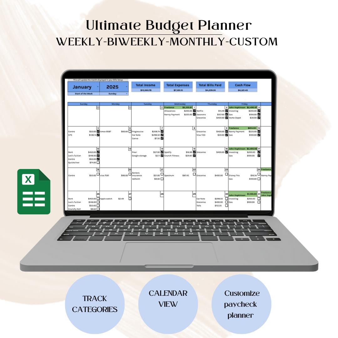 Ultimate Budget Planner and Calendar - Etsy