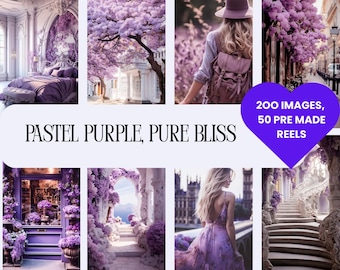 Lavender Aesthetic Stock Photos & Reels, Social Media Content (MRR)