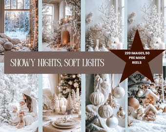 270 Enchanted Christmas Stock Photos: Holiday Social Media Images (Digital Download, MRR/PLR Rights)