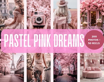 Pink Aesthetic Stock Photos | Feminine Branding Bundle (Digital Images)