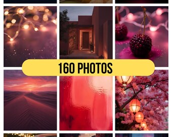Berry Theme Photo Bundle: Digital Wall Art, Social Media Images (160 Images)