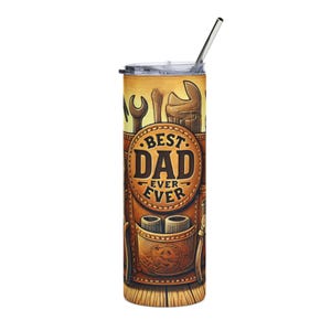 Regalo Día del Padre | Tumbler Skinny 20 oz Personalizado para Papá | Diseño Único y Emotivo