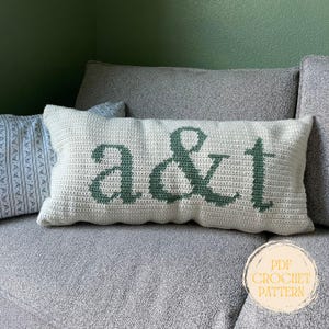 Custom Tapestry Crochet Pillow Pattern | Couple’s Initials OR Anniversary Date | For Weddings, Anniversaries, Showers