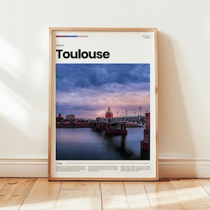 Poster Toulouse, impression Toulouse, photo Toulouse, art mural Toulouse, affiche France, impression France, impression numérique, cadeau de voyage