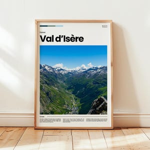 Val d&#39;Isère Poster, Val d&#39;Isère Druck, Val d&#39;Isère Foto, Val d&#39;Isère Wandkunst, Frankreich Poster, Frankreich Druck, Digitaldruck, Reise Geschenk