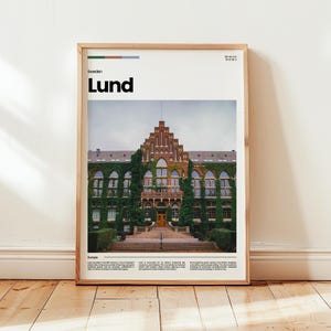 Póster de Lund, Impresión de Lund, Foto de Lund, Póster de viaje de Lund, Póster de Suecia, Impresión de Suecia, Impresión digital, Regalo de viaje