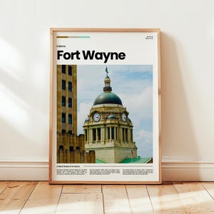 Fort Wayne Poster, Fort Wayne Print, Fort Wayne Photo, Fort Wayne Wall Art, Indiana Poster, Indiana Print, Digital Print, Travel Gift