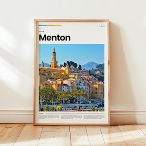 Menton Poster, Menton Print, Menton Photo, Menton Wall Art, France Poster, France Print, Digital Print, Travel Gift