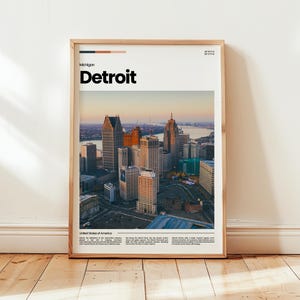 Detroit Poster, Detroit Druck, Detroit Foto, Detroit Wandkunst, Missouri Poster, Mittelbraun Druck, Digitaldruck, Reisegeschenk