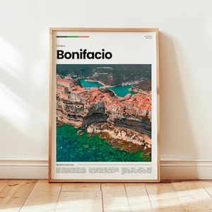 Affiche Bonifacio, impression Bonifacio, photo Bonifacio, art mural Bonifacio, affiche Corse, impression Corse, impression numérique, cadeau de voyage