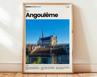 Angoulême Poster, Angoulême Print, Angoulême Photo, Angoulême Wall Art, France Poster, France Print, Digital Print, Travel Gift