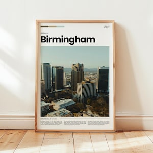 Birmingham Poster, Birmingham Print, Birmingham Photo, Birmingham Wall Art,Alabama Poster,Alabama Print, Digital Print, Travel Gift