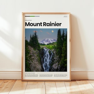 Mount Rainier Poster, Mount Rainier Print, Mount Rainier Photo, National Park Poster, National Park Print, Digital Print, Travel Gift