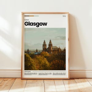 Glasgow Poster, Glasgow Print, Glasgow Photo, Glasgow Wall Art, Scotland Poster, Scotland Print, Digital Print, Travel Gift