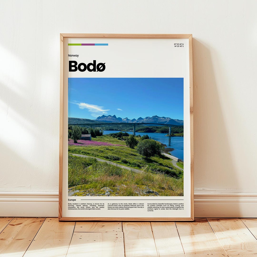 Bodø Poster, Bodø Print, Bodø Photo, Bodø Wall Art, Norway Poster ...