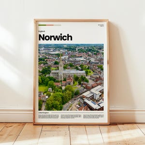 Norwich Poster, Norwich Print, Norwich Photo, Norwich Wall Art, England Poster, England Print, Digital Print, Travel Gift