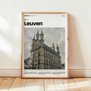 Plakat Leuven, Wydruk Leuven, Zdjęcie Leuven, Sztuka ścienna Leuven, Plakat Belgia, Wydruk Belgia, Wydruk cyfrowy, Prezent podróżny