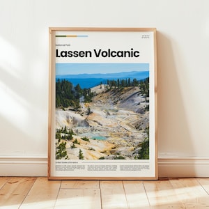 Lassen Volcanic Poster, Lassen Volcanic Print, Lassen Volcanic Photo, National Park Poster, National Park Print, Digital Print, Travel Gift