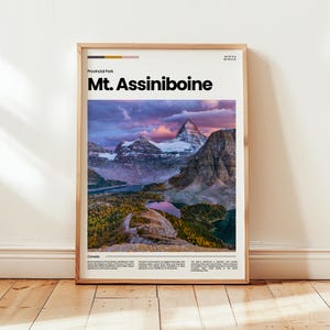 Mont Assiniboine Poster, Mont Assiniboine Print, Mont Assiniboine Photo, Wall Art, Canada Poster, Canada Print, Digital Print, Travel Gift