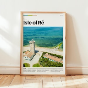 Póster de la isla de Ré, impresión de la isla de Ré, fotografía de la isla de Ré, arte mural de la isla de Ré, póster de Francia, impresión de Francia, impresión digital, regalo de viaje