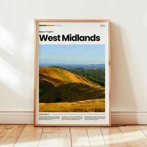 West Midlands Poster, West Midlands Print, West Midlands Photo,Midlands Wall Art, England Poster, England Print, Digital Print, Travel Gift