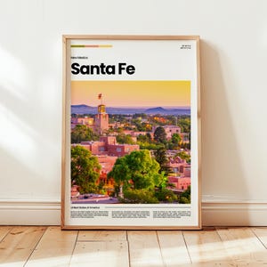 Santa Fe Poster, Santa Fe Print, Santa Fe Photo, Santa Fe Wall Art, New Mexico Poster, New Mexico Print, Digital Print, Travel Gift