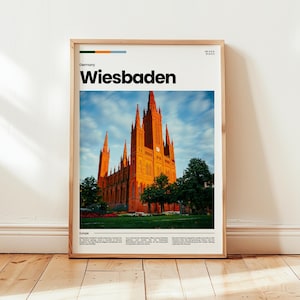 Póster de Wiesbaden, Impresión de Wiesbaden, Foto de Wiesbaden, Arte mural de Wiesbaden, Póster de Alemania, Impresión de Alemania, Impresión digital, Regalo de viaje