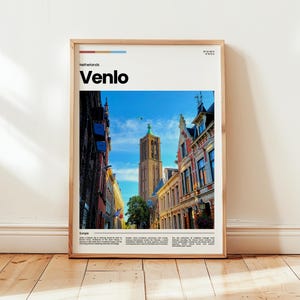 Poster Venlo, impression Venlo, photo Venlo, art mural Venlo, affiche des Pays-Bas, impression des Pays-Bas, impression numérique, cadeau de voyage