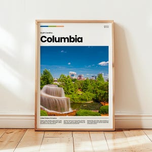 Columbia Poster, Columbia Print, Columbia Photo, Columbia Wall Art, South Carolina Poster, South Carolina Print, Digital Print, Travel Gift