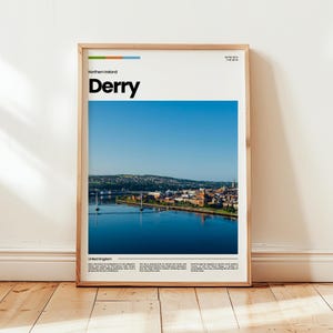 Derry Poster, Derry Print, Derry Photo, Derry Wall Art, Northern Ireland Poster, Northern Ireland Print, Digital Print, Travel Gift
