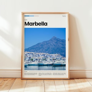 Marbella poster, Marbella print, Marbella foto, Spanje poster, Spanje print, digitale print, reiscadeau