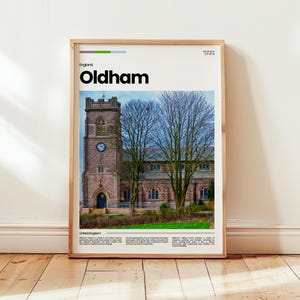 Oldham Poster, Oldham Print, Oldham Photo, Oldham Wall Art, England Poster, England Print, Digital Print, Travel Gift