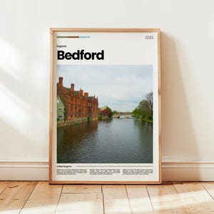 Bedford Poster, Bedford Print, Bedford Photo, Bedford Wall Art, England Poster, England Print, Digital Print, Travel Gift