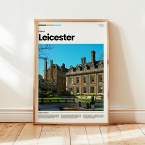 Leicester Poster, Leicester Print, Leicester Photo, Leicester Wall Art, England Poster, England Print, Digital Print, Travel Gift