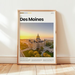 Des Moines Poster, Des Moines Print, Des Moines Photo, Des Moines Wall Art, Iowa Poster, Iowa Print, Digital Print, Travel Gift