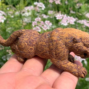 4.7&#39;&#39;+ Natural Golden Silk Jade quartz,quartz crystal,hand carved,Crystal Leopard,Leopard skull,Crystal Gifts 1pc