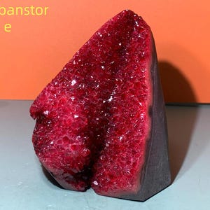 Red Geode quartz Cluster,quartz crystal,Mineral Vug specimen,Crystal Cluster specimen,Crystal Gifts 1pc