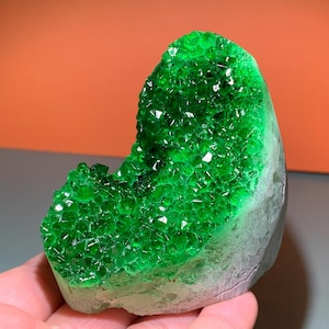 Green Geode quartz Cluster,quartz crystal,Mineral Vug specimen,Green Crystal Cluster specimen,Crystal Gifts 1pc